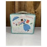 Vintage 1964 Mary poppins metal lunchbox no