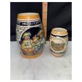 2 German beer steins