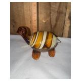 Hand blown turtle paperweight