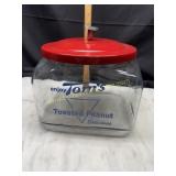 Vintage toms toasted peanuts store counter jar