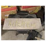 Wooden kitchen sign