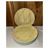 6 Gail Pittman Garden View dinner plates