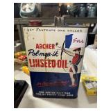Archer linseed oil can
