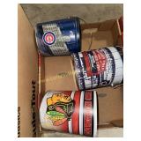 3 baseball tins