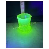 Vaseline glass toothpick holder