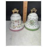 2 vintage lefton bells