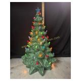 Vintage ceramic lighted Christmas tree multi