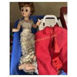 Vintage dolls, doll clothes and doll trunk