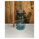 Blue fruit jar