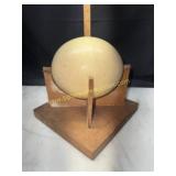 Ostrich egg shell on display stand