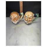 Toby mug salt and pepper shakers