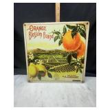 Modern tin orange blossom sign