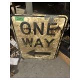 One way sign