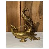 Pair of MCM Hollywood regency Syroco peacocks