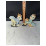 Rare pair of vintage Japan anthropomorphic