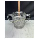 Indiana glass bird and strawberries sugar bowl