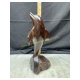 Hand carved ironwood dolphin