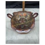 Fenton carnival double handle bonbon dish