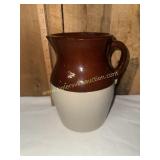 Two tone stoneware pitcher