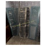 Group of 5 wooden shutters