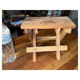 Small crafted table with pegged top