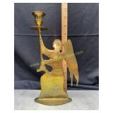Brass angel candle holder