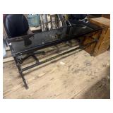 Metal and glass sofa table