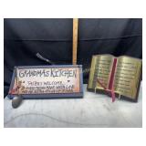 Grandmas kitchen and Bible decor