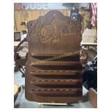 Carved water mill thimble collection holder wall