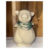 Vintage pottery pig cookie jar mismatched base