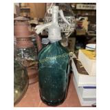 Vintage green seltzer siphon bottle