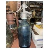 Vintage blue seltzer bottle