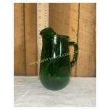Forest green juice pitcher