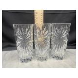 3 Italian Crystal oasis high ball glasses