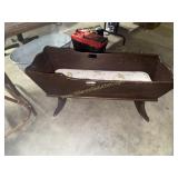 Primitive antique wood baby cradle
