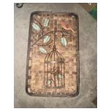 Modern tobacco basket wall hanging with metal art