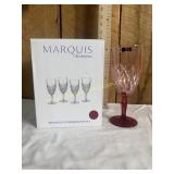 Marquis by Waterford 4 cranberry crystal beverage