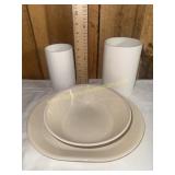 Corelle serving pieces and 2 Wattisfield Suffolk