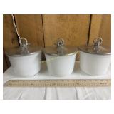 Set of 3 mid century Buenilum serving bowls with