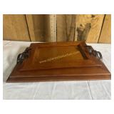 Set of 3 wooden serving trays