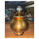 Amber and gold leaf apothecary jar