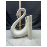 Vintage art deco revival ceramic swan