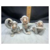 Set of 3 MCM kitschy anthropomorphic sugar money