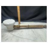 Antique porcelain meat mallet