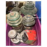 Group of Coleman camp lanterns