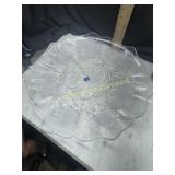 Studio nova embossed crystal platter