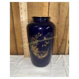 Vintage cobalt Kaiser Germany vase gold geese