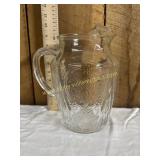 Hazel atlas royal lace clear pitcher