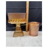 Fenton marigold carnival tumbler and Jeanette