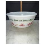 Vintage Hazel atlas milkglass tom and jerry